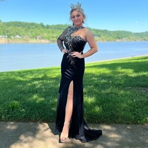 Tony Bowls Black Evening Gown